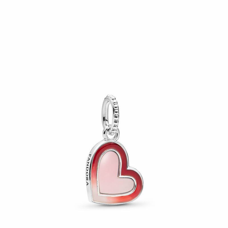 Pandora Asymmetric Heart Of Love Charm - Sterling Silver/Mixed Enamel - Canada | OX3758BA